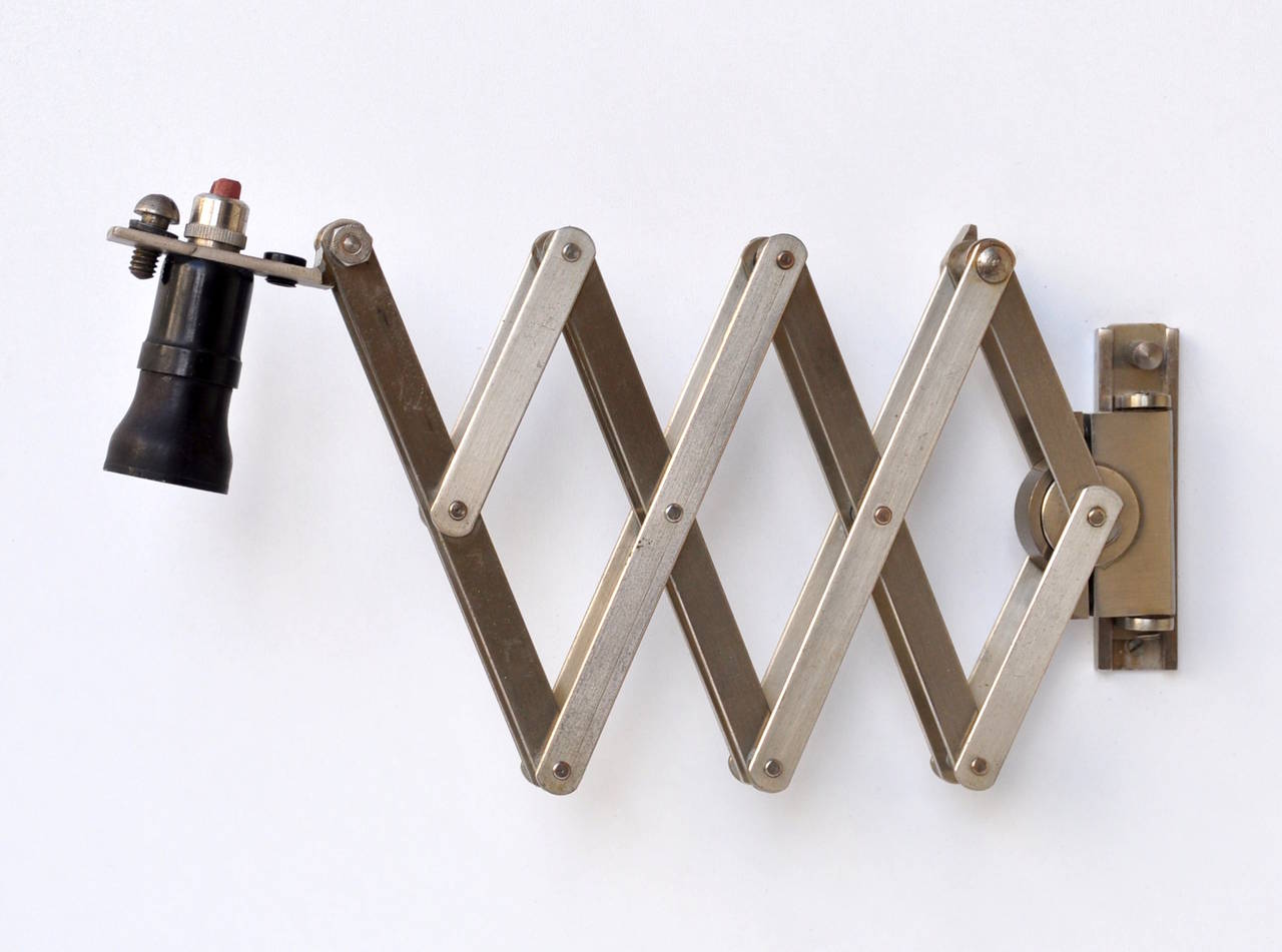 Industrial Alfred Muller Accordion Wall Lamps