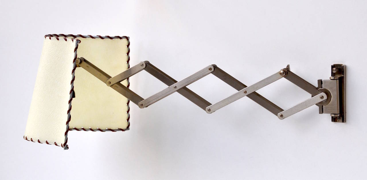 Mid-20th Century Alfred Muller Accordion Wall Lamps