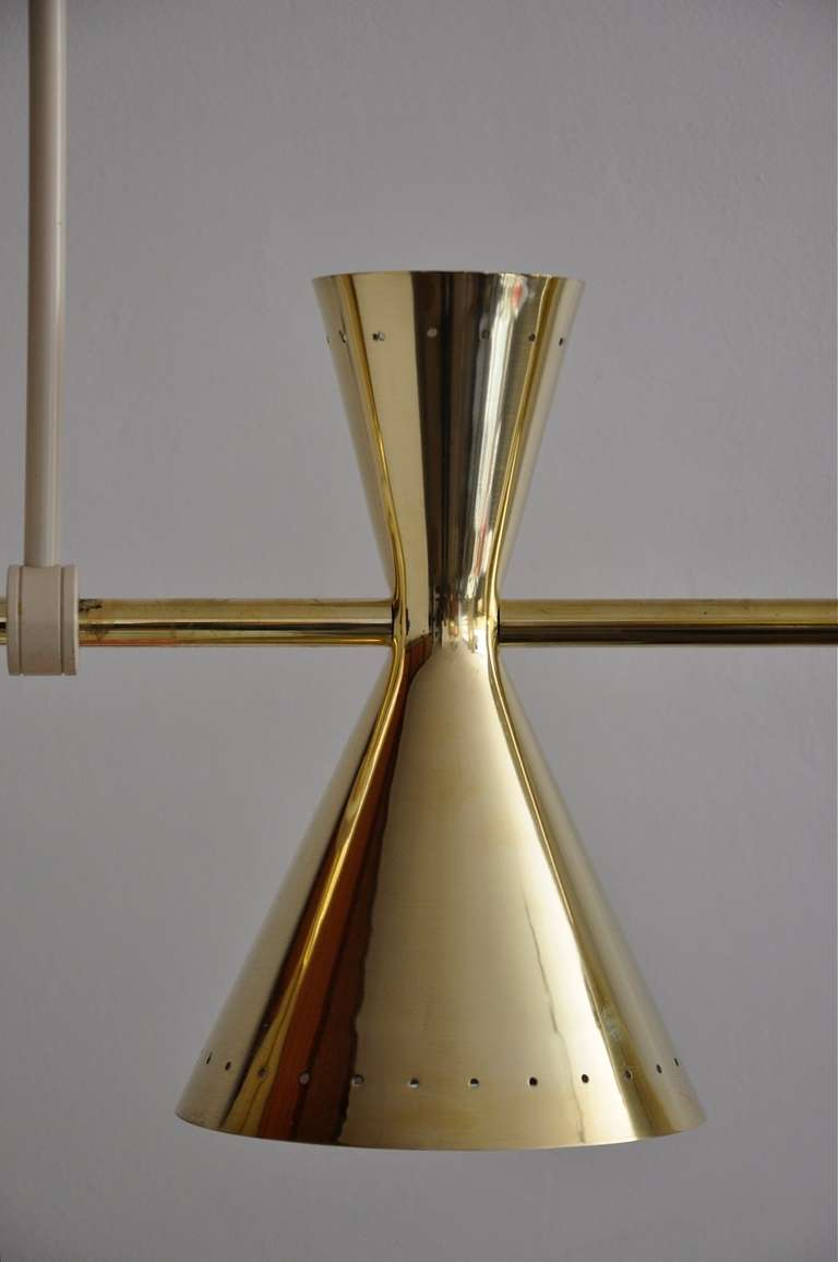 Swiss Brass Island Double Pendant Lamp
