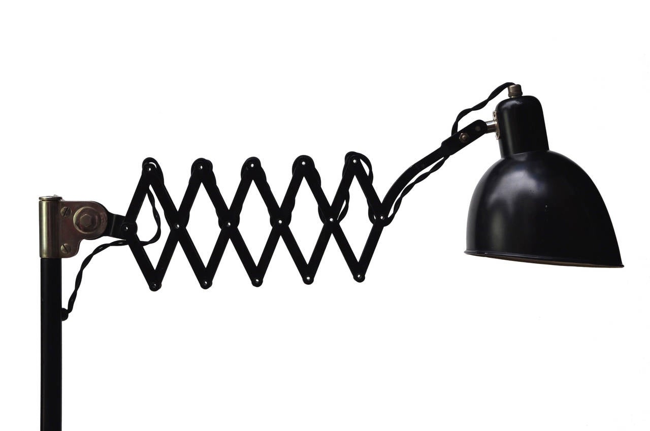 Industrial Accordion Clamp Lamp By Belmag, Zurich, 1940s Edition For Sale
