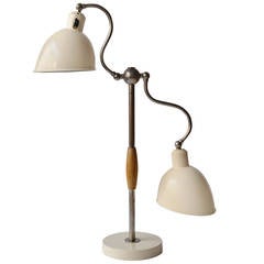 Double Serpantine 1930s Belmag Desk Lamp