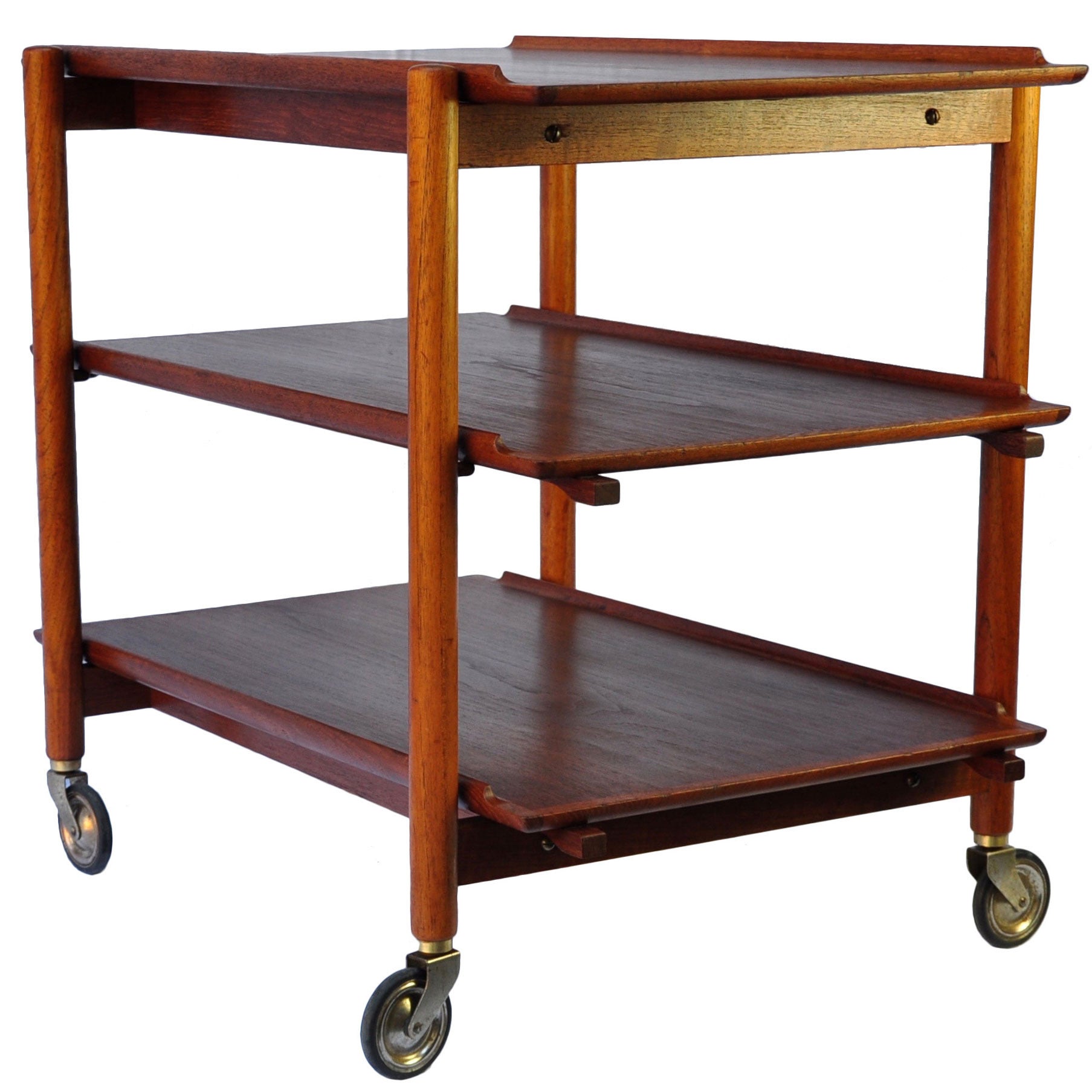 Teak Bar Cart, Poul Hundevad, Denmark, 1960s For Sale