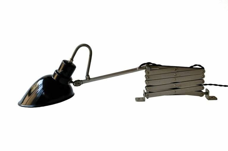 Alfred Muller Accordion Wall Lamp In Excellent Condition In Brooklyn, NY