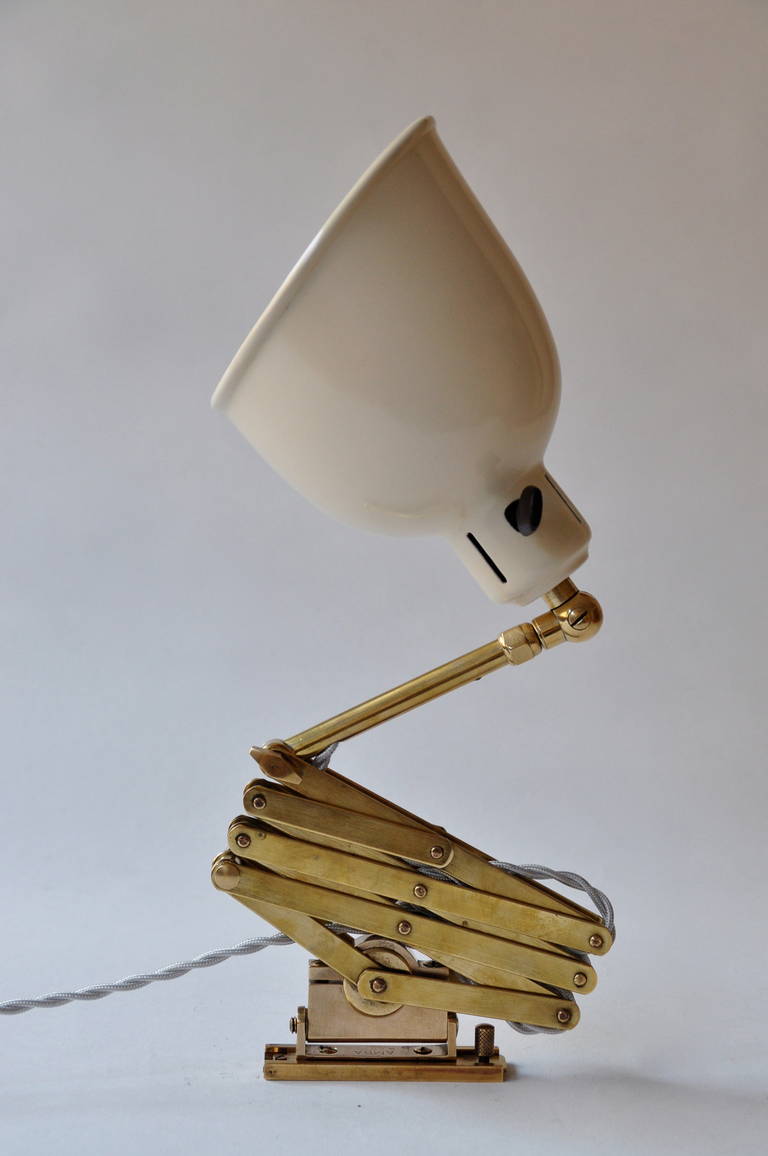 Swiss Alfred Mueller Mini Brass Accordion Wall Light Applique