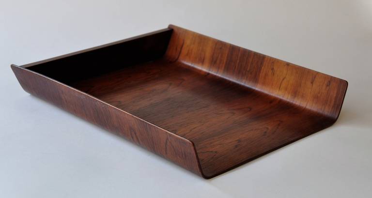 Elegant Rosewood Desk Tray, 1960s