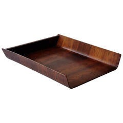 Elegant Rosewood Desk Tray, 1960s