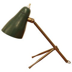 Vintage Giuseppe Ostuni 1950's tripod cocotte table lamp