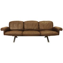 Vintage De Sede chocolate brown sofa