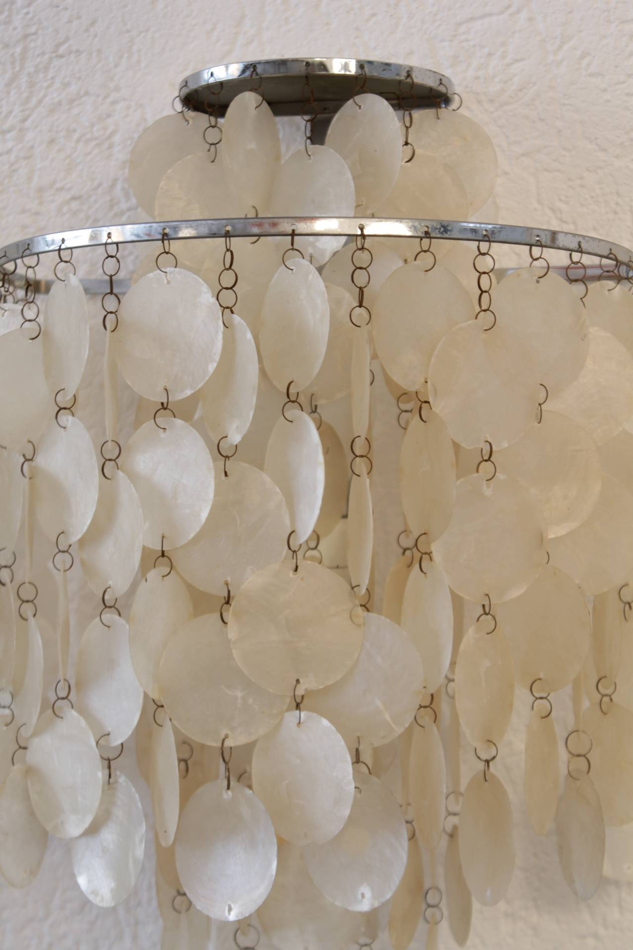Swiss Verner Panton Pair of Shell Wall Lamps by J.Lüber