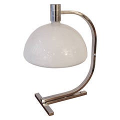 Franco Albini AM/AS Glass and Chrome Table Lamp