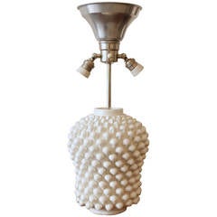 Glazed Ceramic, Pine Cone Italian Table Lamp, 1970s