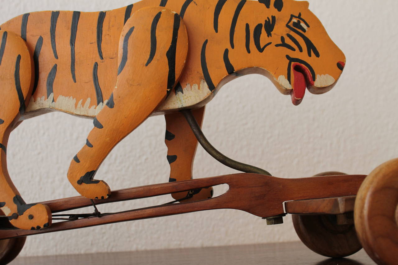 wooden toy tiger