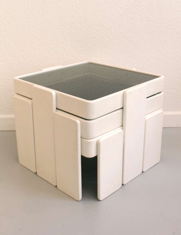 Gianfranco Frattini lacquered wood nesting tables at 1stDibs