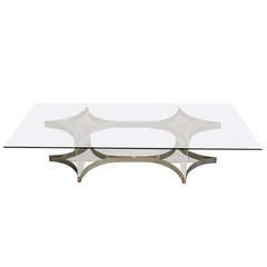 Alessandro Albrizzi Lucite, Glass and Chrome Coffee Table 6