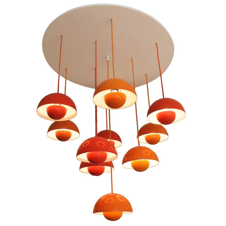 Vintage Ten Panton's Flowerpots Ceiling Lamp