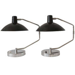 Pair of Clay Michie Knoll Desk Lamps 
