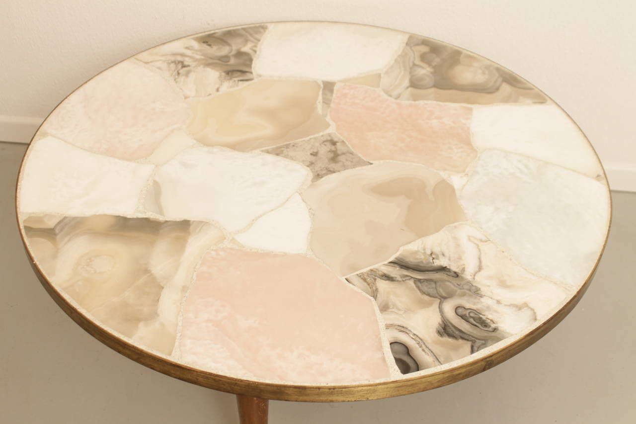 round marble coffee table vintage