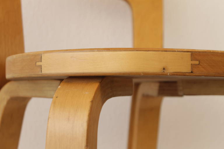 Finnish Alvar Aalto Low-Back Chair 65 by Artek