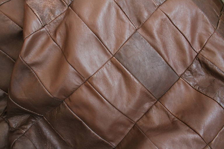 Late 20th Century 1970s Leather Patched Seating Bean Bag, De Sede Attributed