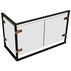 Iron, Brass and Glass Corner Fire Screen 8