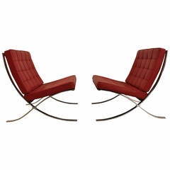 Pair of Barcelona Chair By Mies Van der Rohe