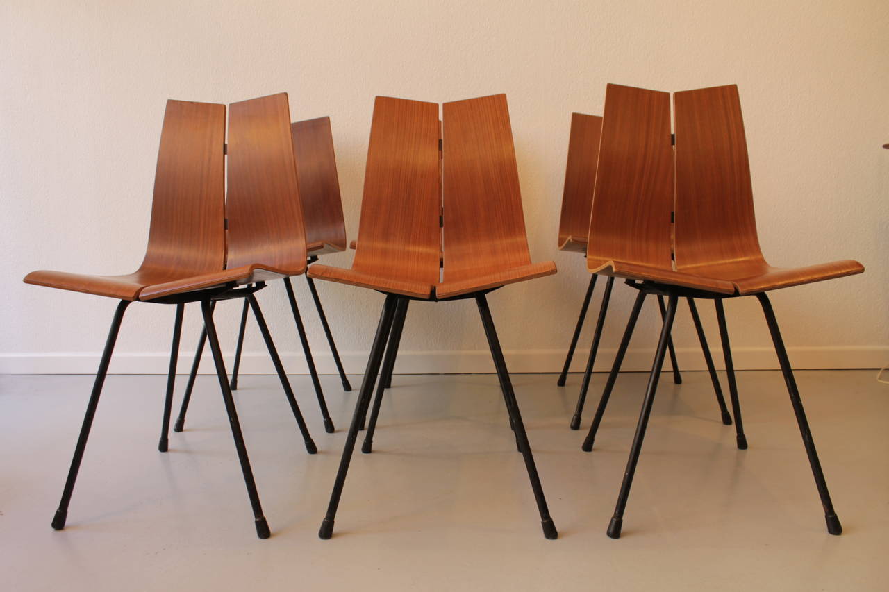 European Hans Bellmann set of 6 GA chairs 1950's