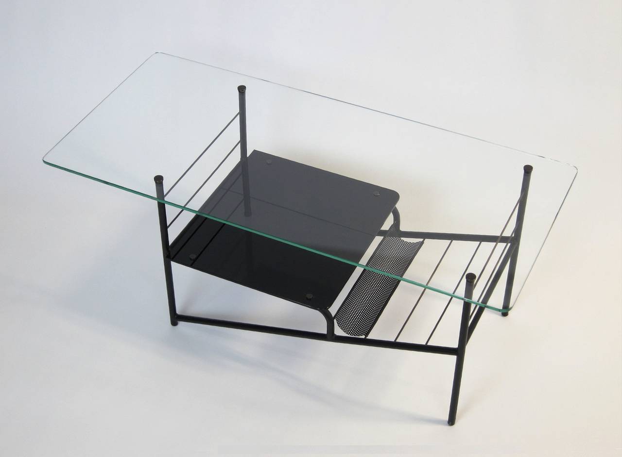 Brass Pierre Guariche Coffee Table or Magazine Rack, 1960s For Sale