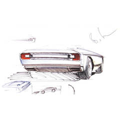 Vintage Bertone Corvette Ramarro, Signed Portfolio