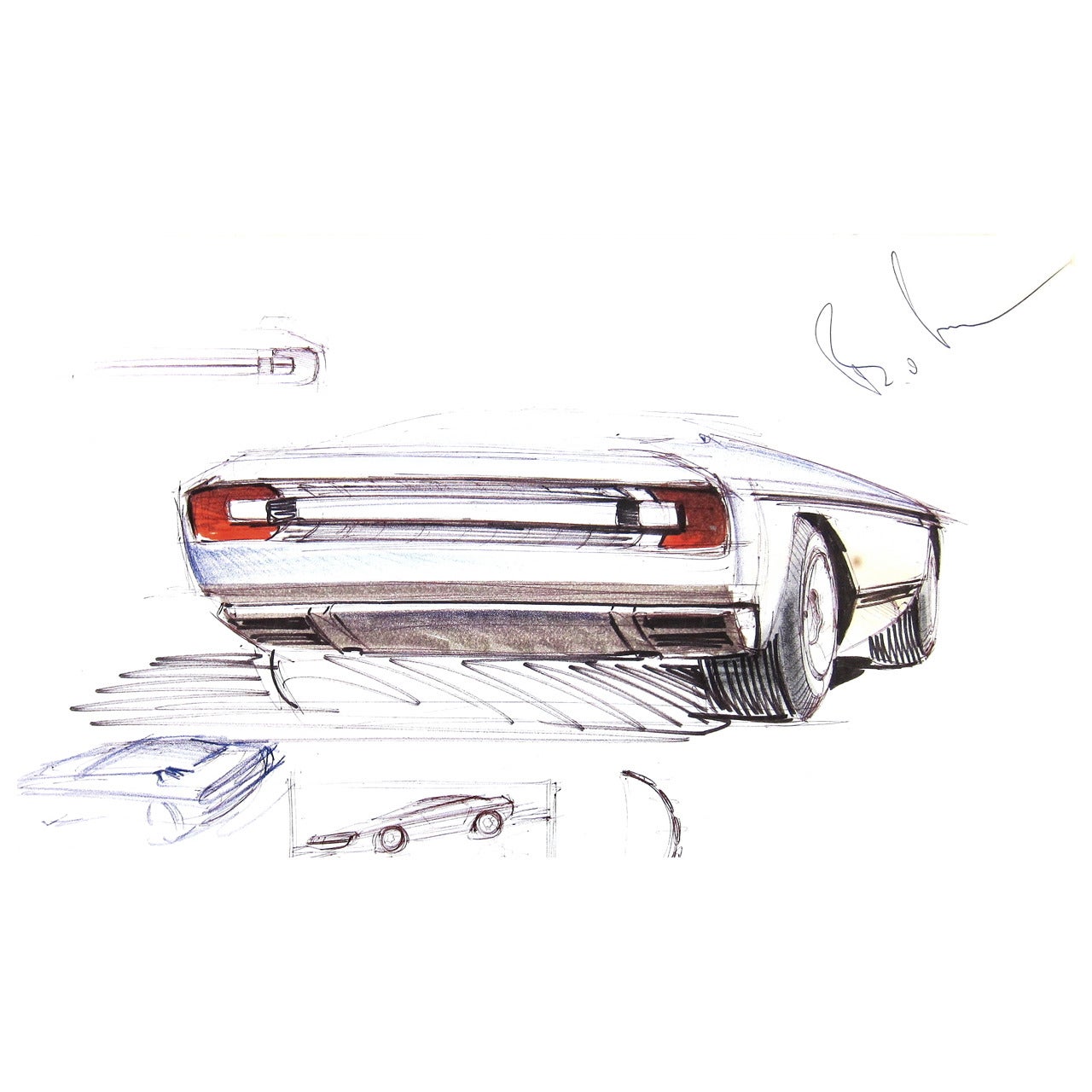 Bertone Corvette Ramarro, Signed Portfolio For Sale