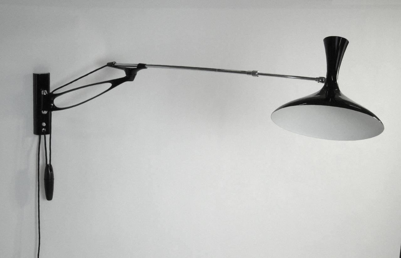 Mid-Century Modern Perfectly Shaped Wall Lamp by Cosack, Germany, 1970s For Sale