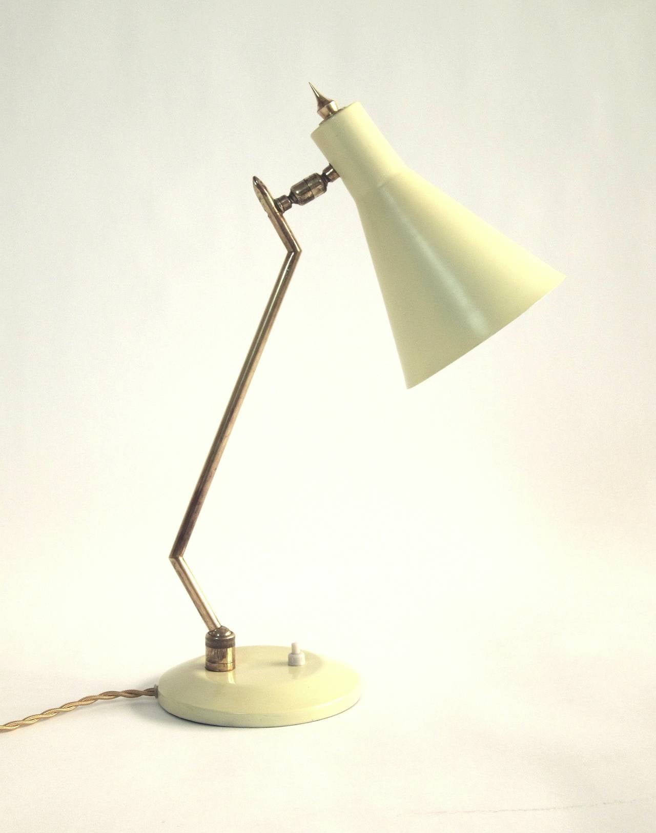 Aluminum Stilnovo Articulated Table Lamp, Italy, 1950s