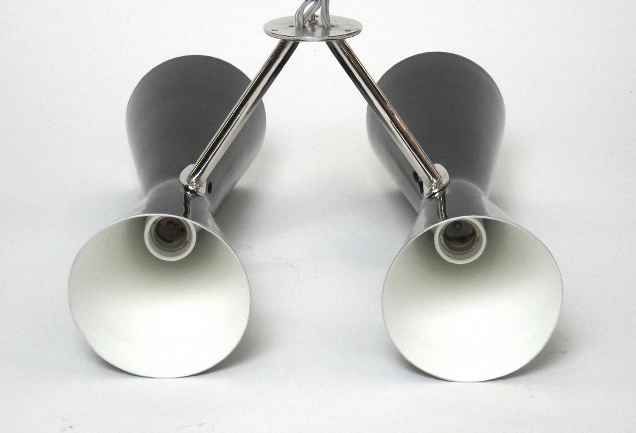 Huge Double Cone Twin Sconce, 1950s For Sale 1
