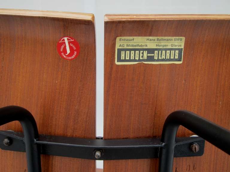 Pair of Hans Bellmann GA Chair, 1950's In Excellent Condition In Bern, CH