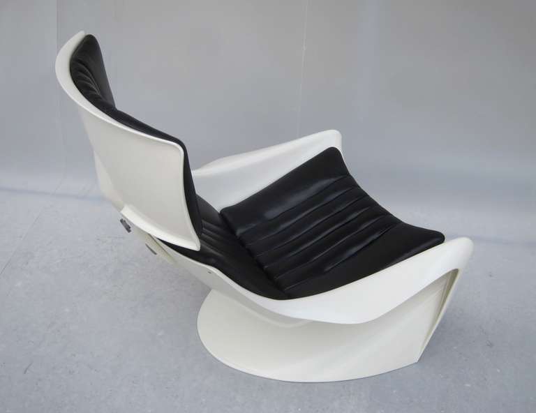 Steen Ostergaard Leather Meteor Lounge Chair 1970's In Excellent Condition For Sale In Bern, CH