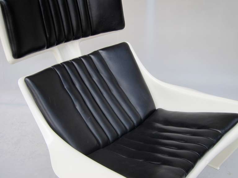 Late 20th Century Steen Ostergaard Leather Meteor Lounge Chair 1970's For Sale