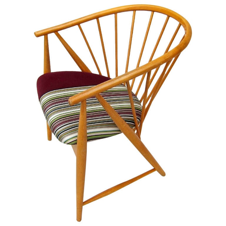 Sonna Rosen Spindle Chair 1950's For Sale at 1stDibs