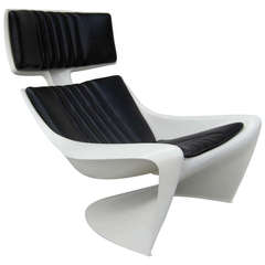 Steen Ostergaard Leather Meteor Lounge Chair 1970's