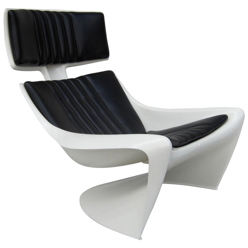 Steen Ostergaard Leather Meteor Lounge Chair 1970's For Sale