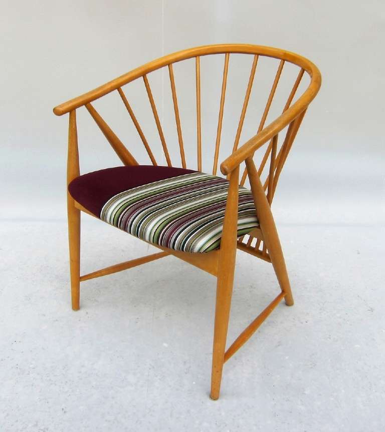 Sonna Rosen Spindle Chair 1950's For Sale at 1stDibs