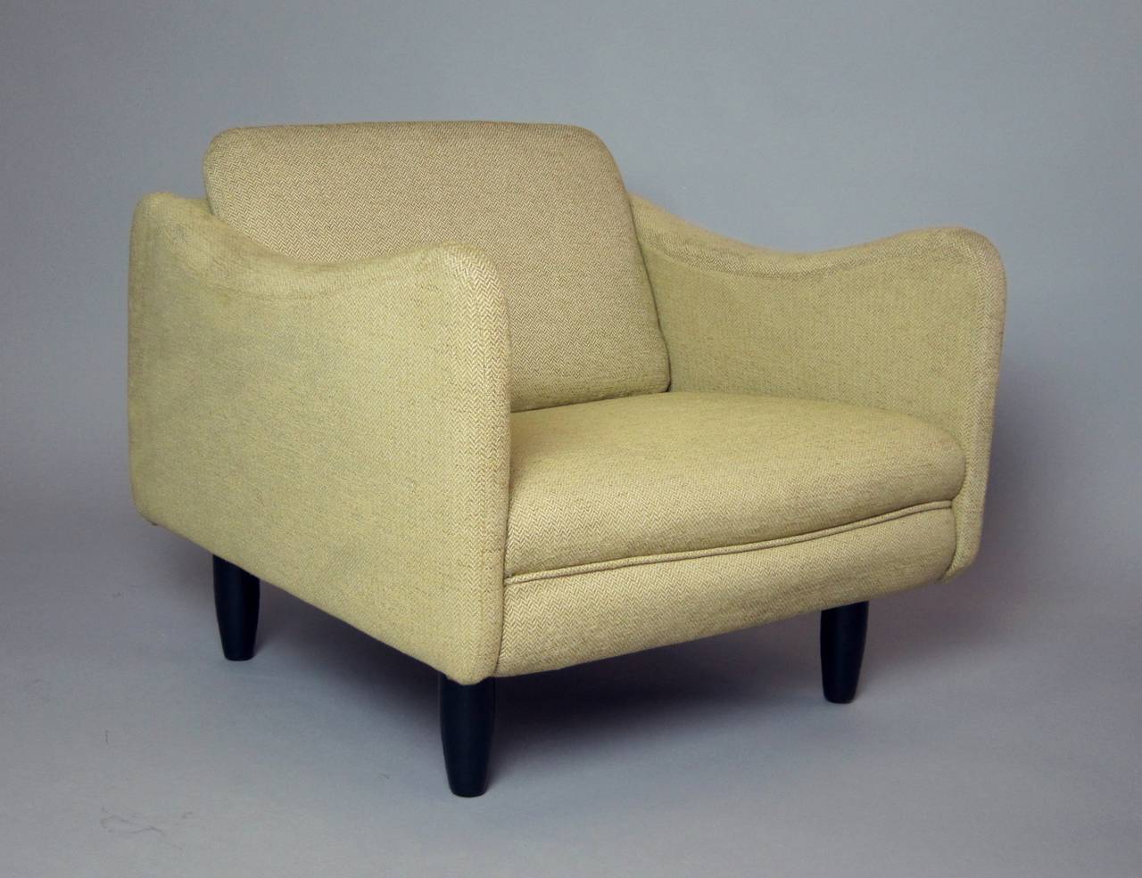 Mid-Century Modern Pair of Michel Mortier Teckel Armchairs, France, 1960s