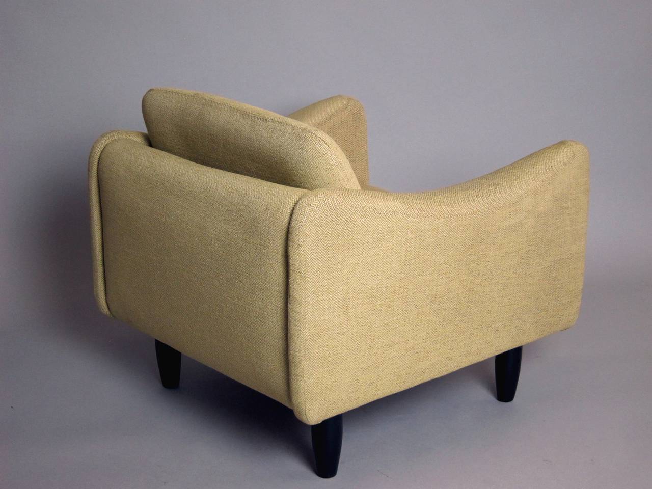 Mid-20th Century Pair of Michel Mortier Teckel Armchairs, France, 1960s