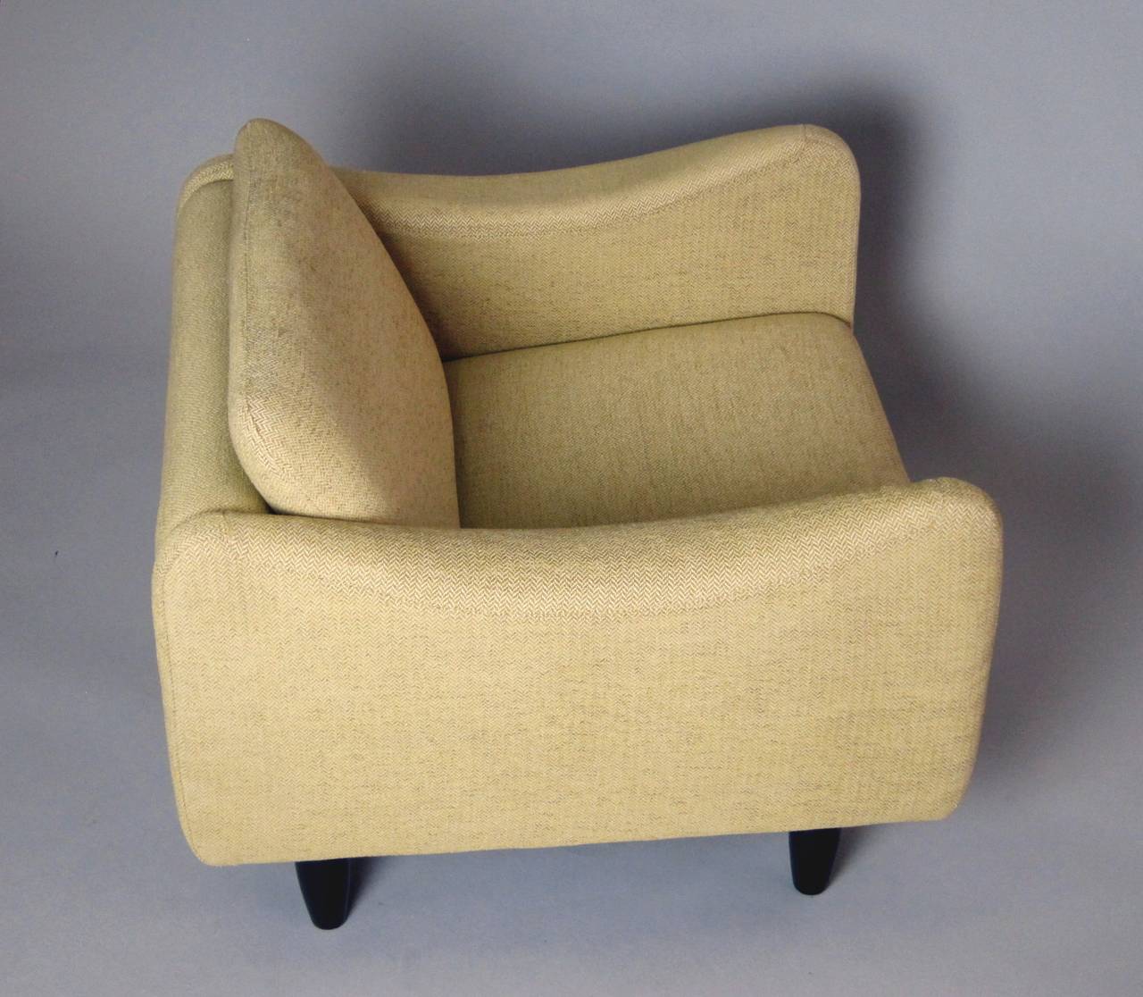 French Pair of Michel Mortier Teckel Armchairs, France, 1960s