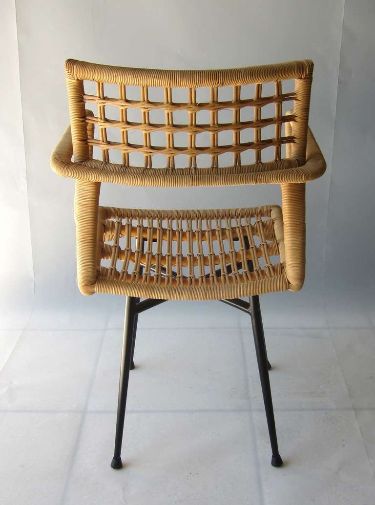 Mid-20th Century Stunning Gio Ponti Style Loggia Chairs 1950's For Sale