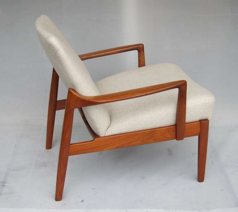Danish Stand-alone designed Armchair by Tove and Edvard Kindt-Larsen, Denmark 1950's For Sale