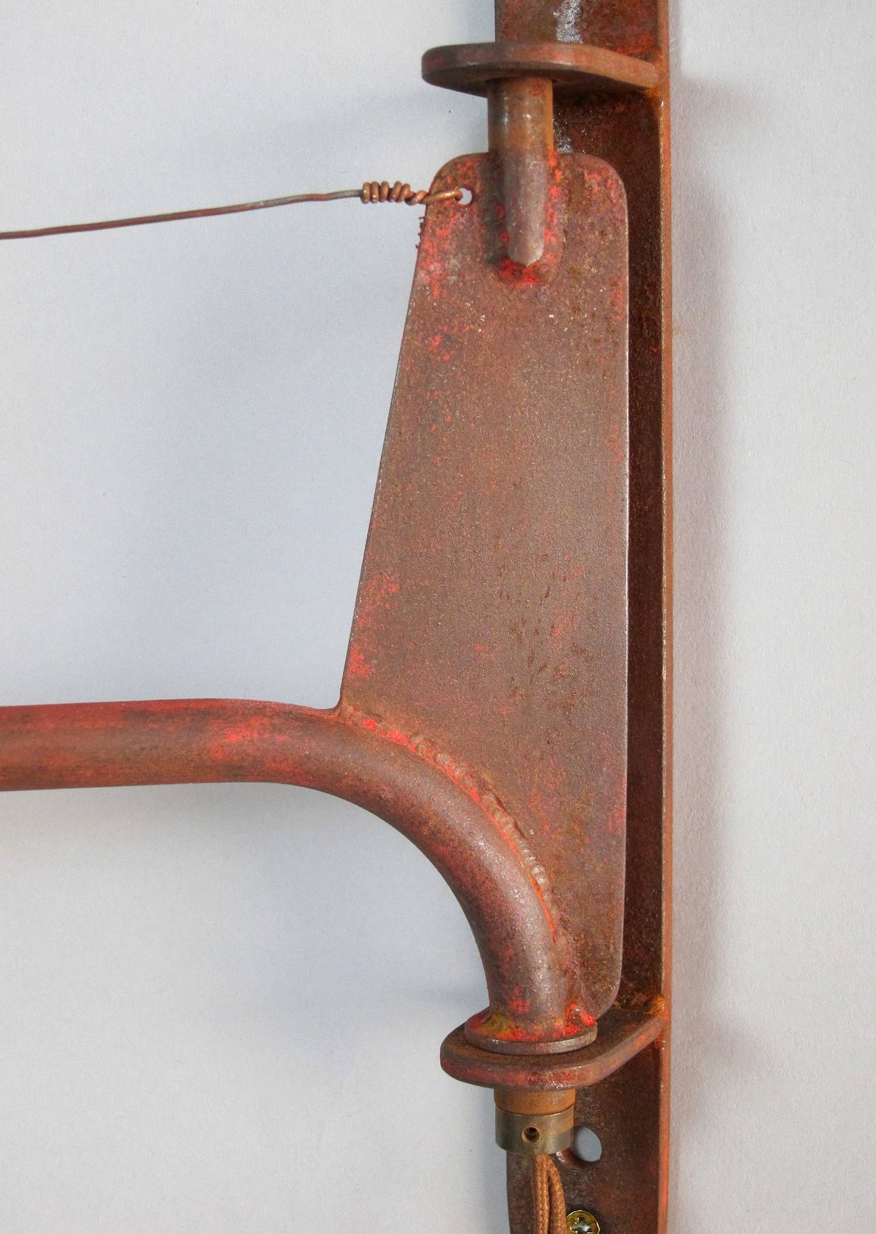 French Jean Prouvé Swing Jib Lamp, Les Ateliers Prouvé, 1950s