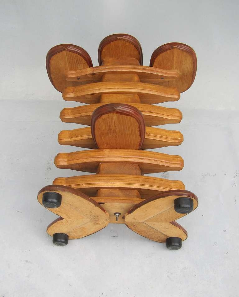Sculptural Wooden Rib Etagere 2