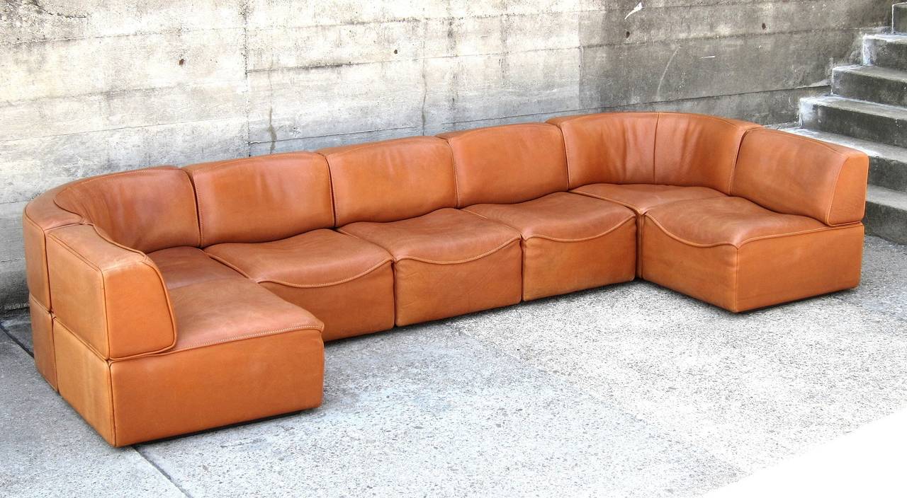 Legendary De Sede Neck Leather Sofa 1960's 1