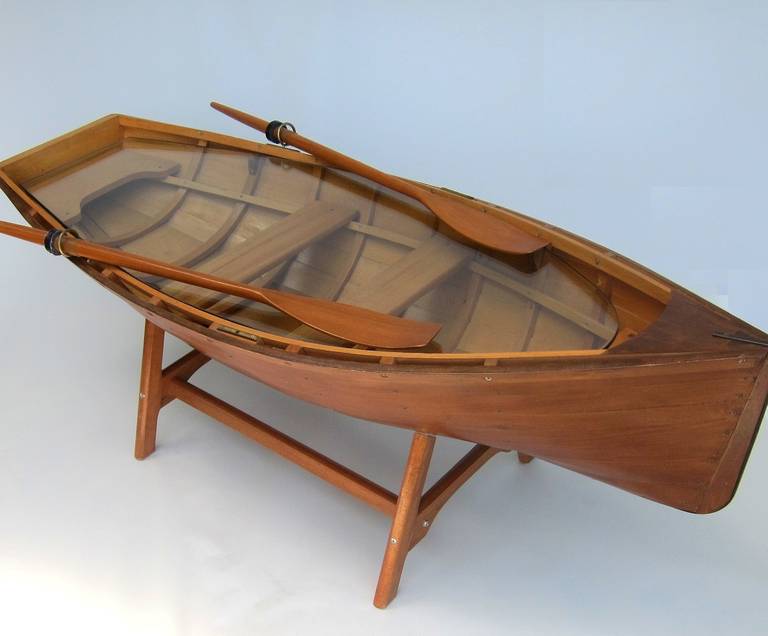 One of a Kind Rowboat Sofa Table For Sale at 1stDibs row boat coffee