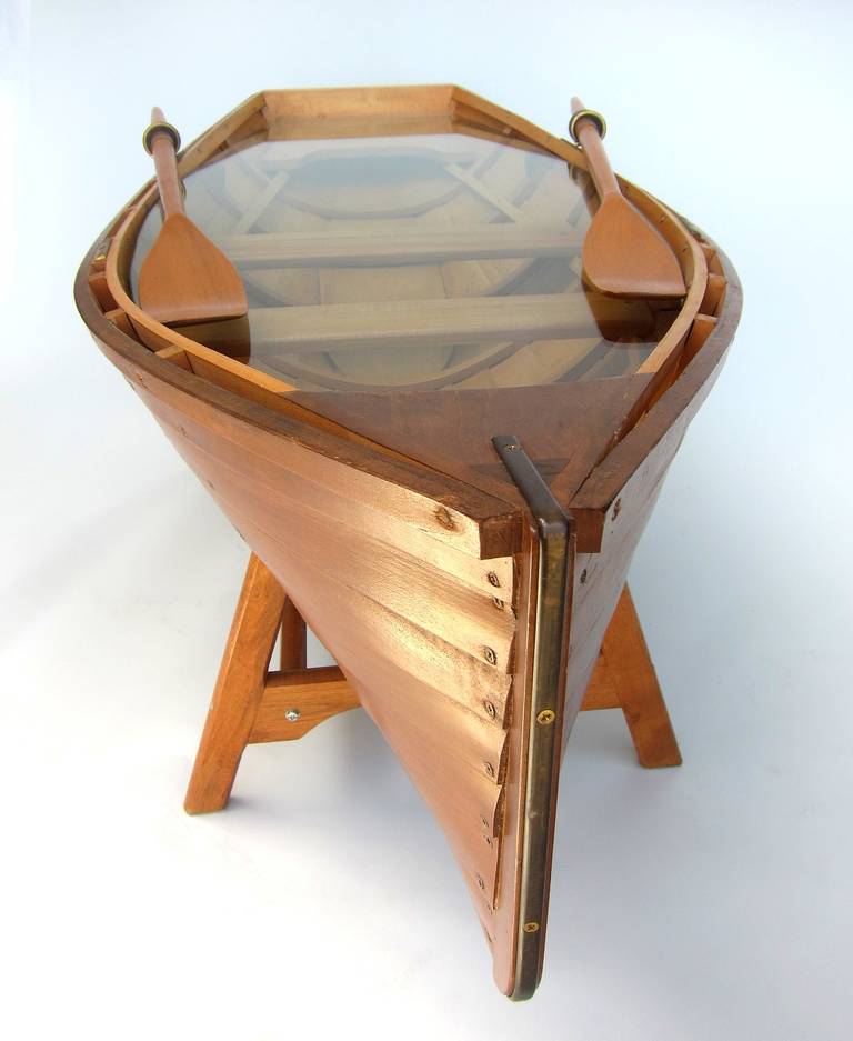 One of a Kind Rowboat Sofa Table For Sale at 1stDibs row boat coffee