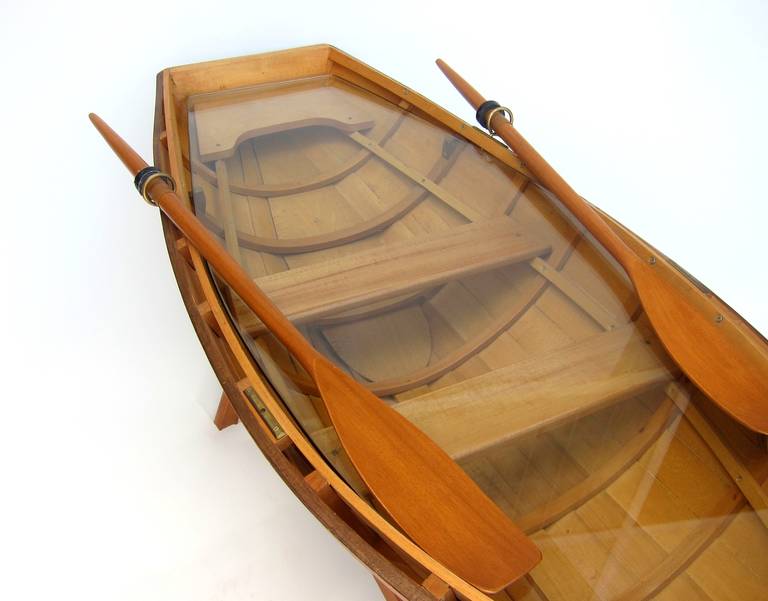 One of a Kind Rowboat Sofa Table For Sale at 1stDibs row boat coffee